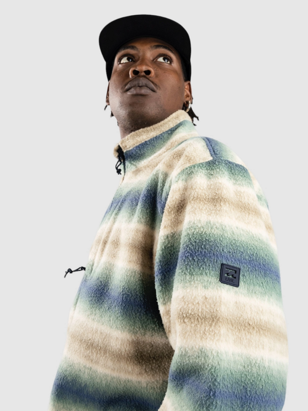 Billabong Boundary Mock Neck Fleece Sweater dune