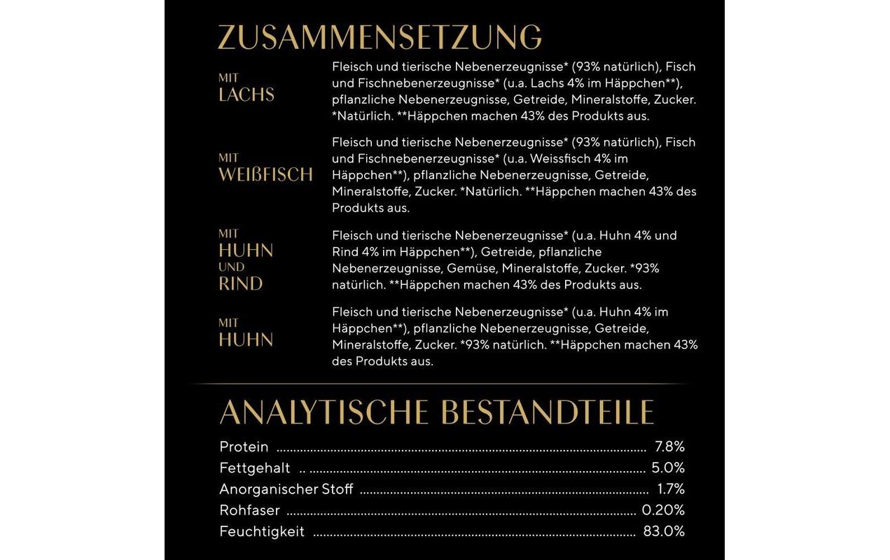 Nassfutter Selection Sauce Feine Vielfalt, 12 x 85gAlleinfuttermittel für ausgewachsene Katzen