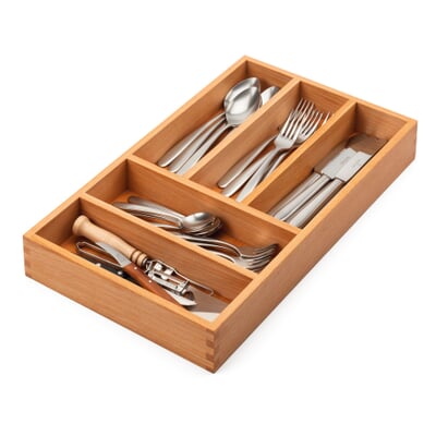 Besteckeinsatz Buchenholz, Schmal