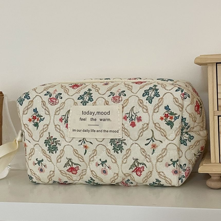 ZenlyHabit - Make-uptas / clutch / etui van bloemenprintstof