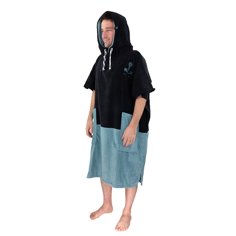 Poncho all-in v flash noir bleu vert