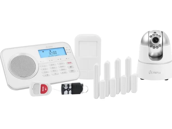 OLYMPIA Protect 9881 - Hjemmealarmsystem - trådløs - Mobil - 868.5 MHz - hvid