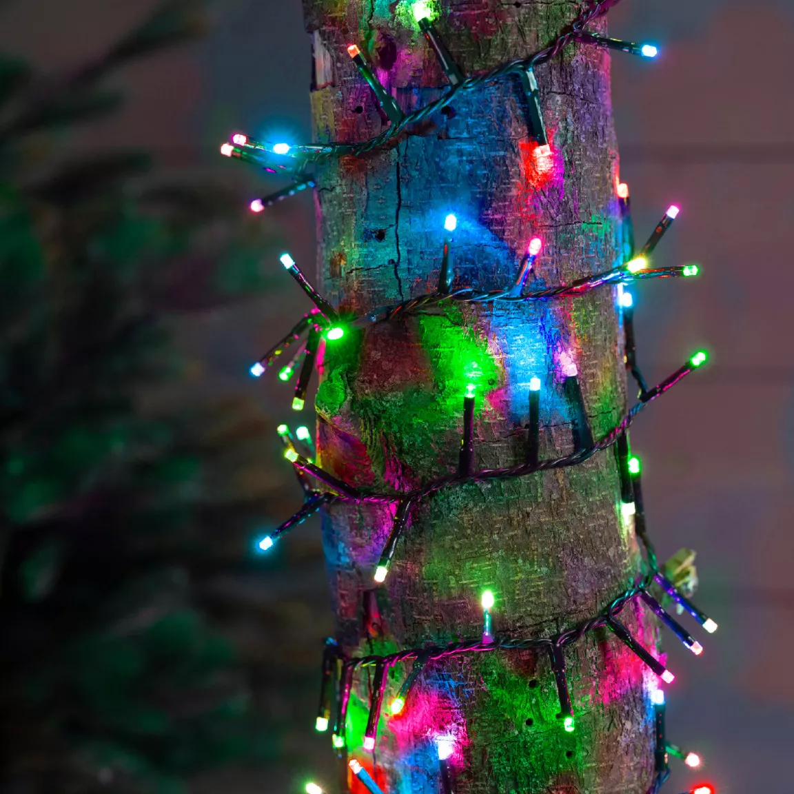 Guirlande lumineuse 60 m 3000 LED câble vert Luxe Multicolore pastel