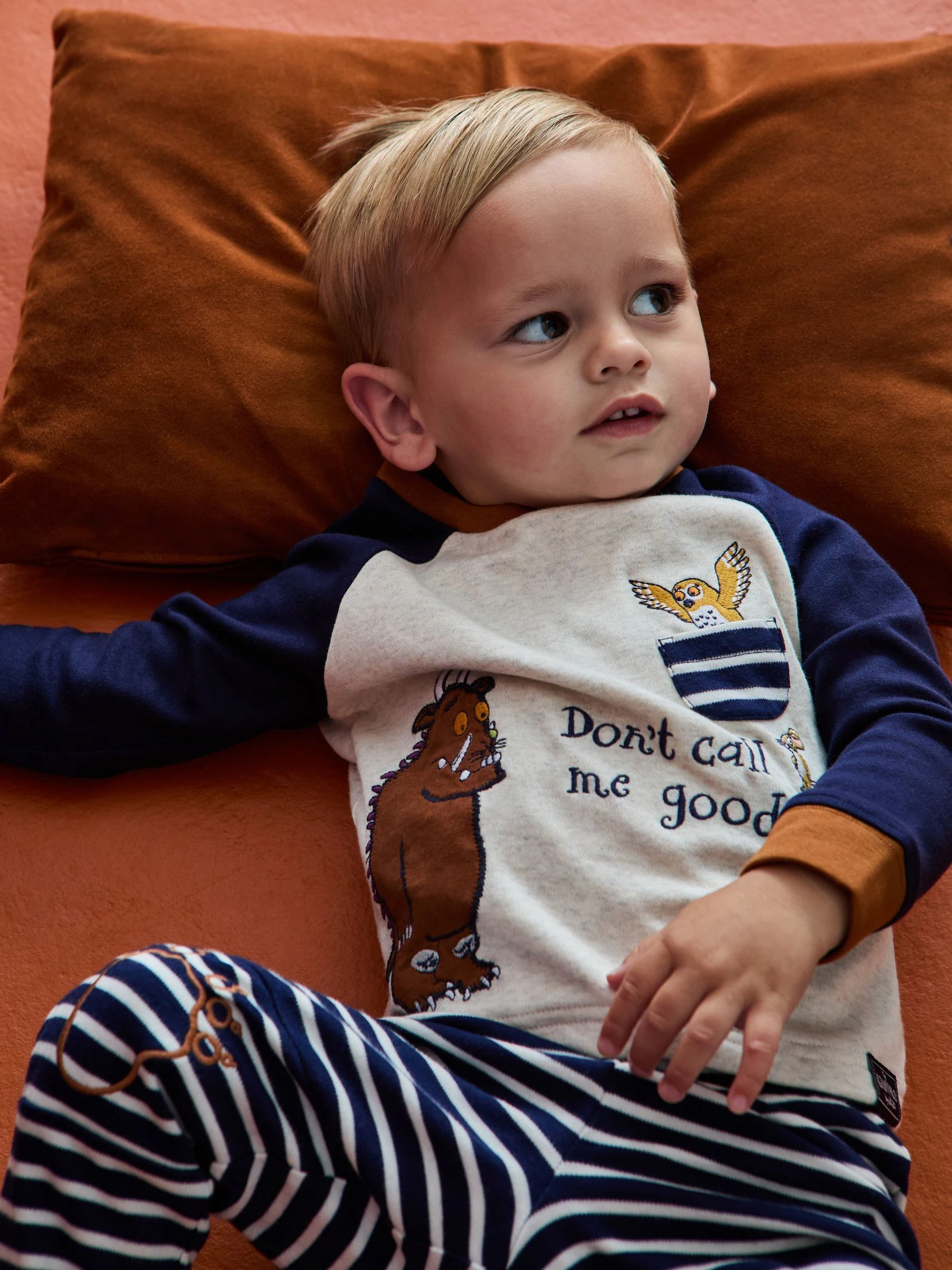 JoJo Maman Bébé Character Appliqué Jersey Pyjamas