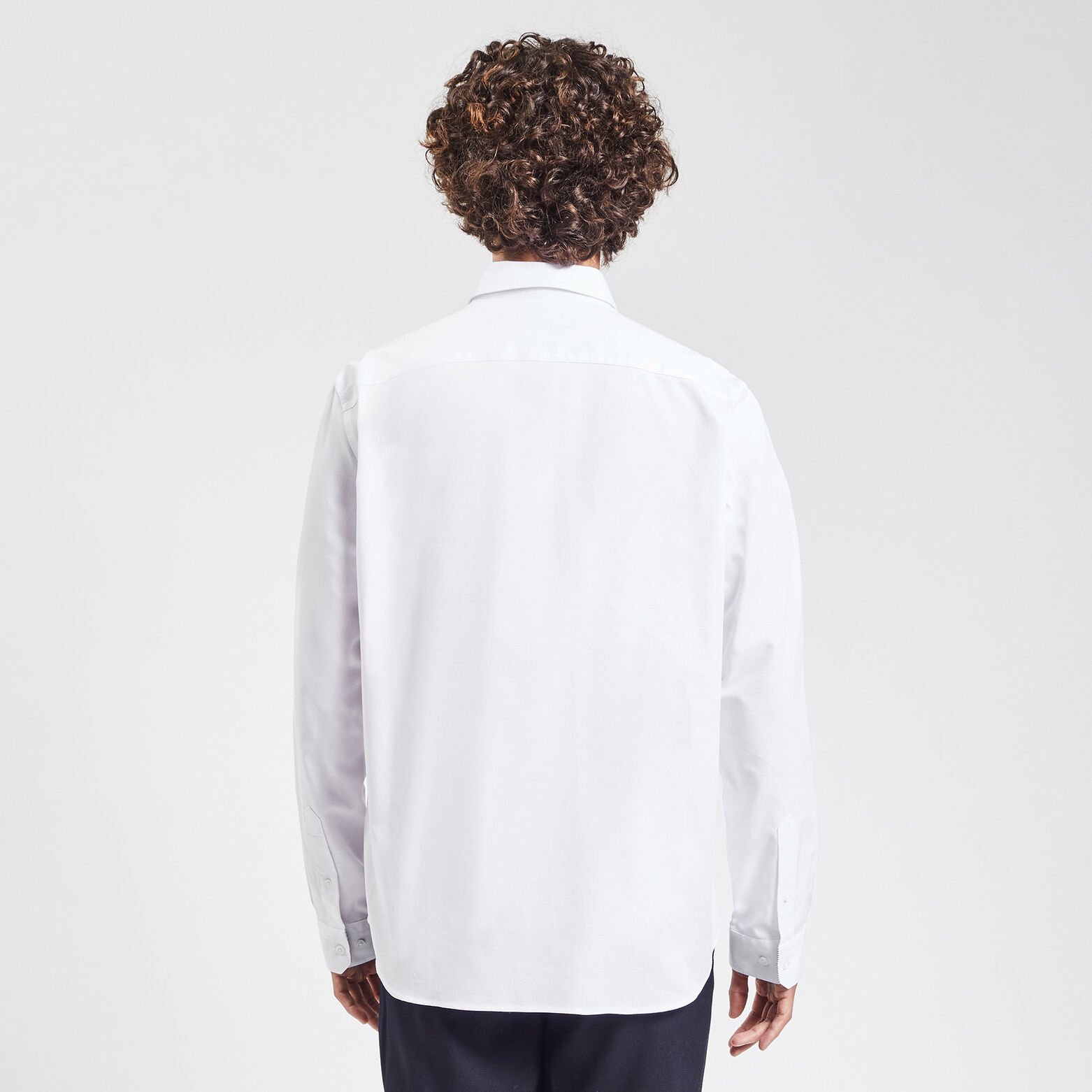 Chemise regular unie coton biologique Blanc