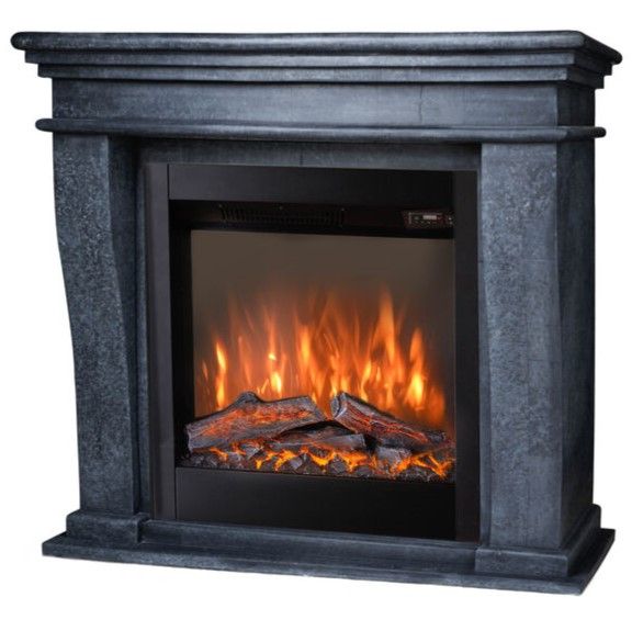 Elektrische Levico LED haard F03 ongepolijst mini Kreta Mini B104 x D45 x H99 cm