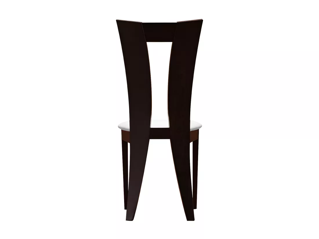 Lot de 6 chaises TIFFANY - Hêtre massif - Coloris : Wengé et blanc