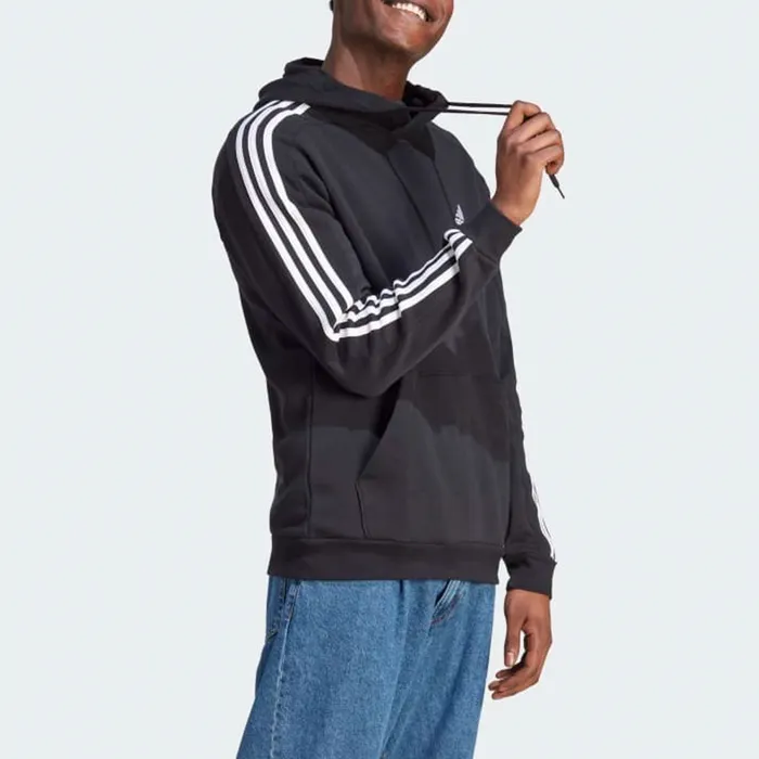 Adidas Essentials 3-Stripes Fleece Hoodie Heren