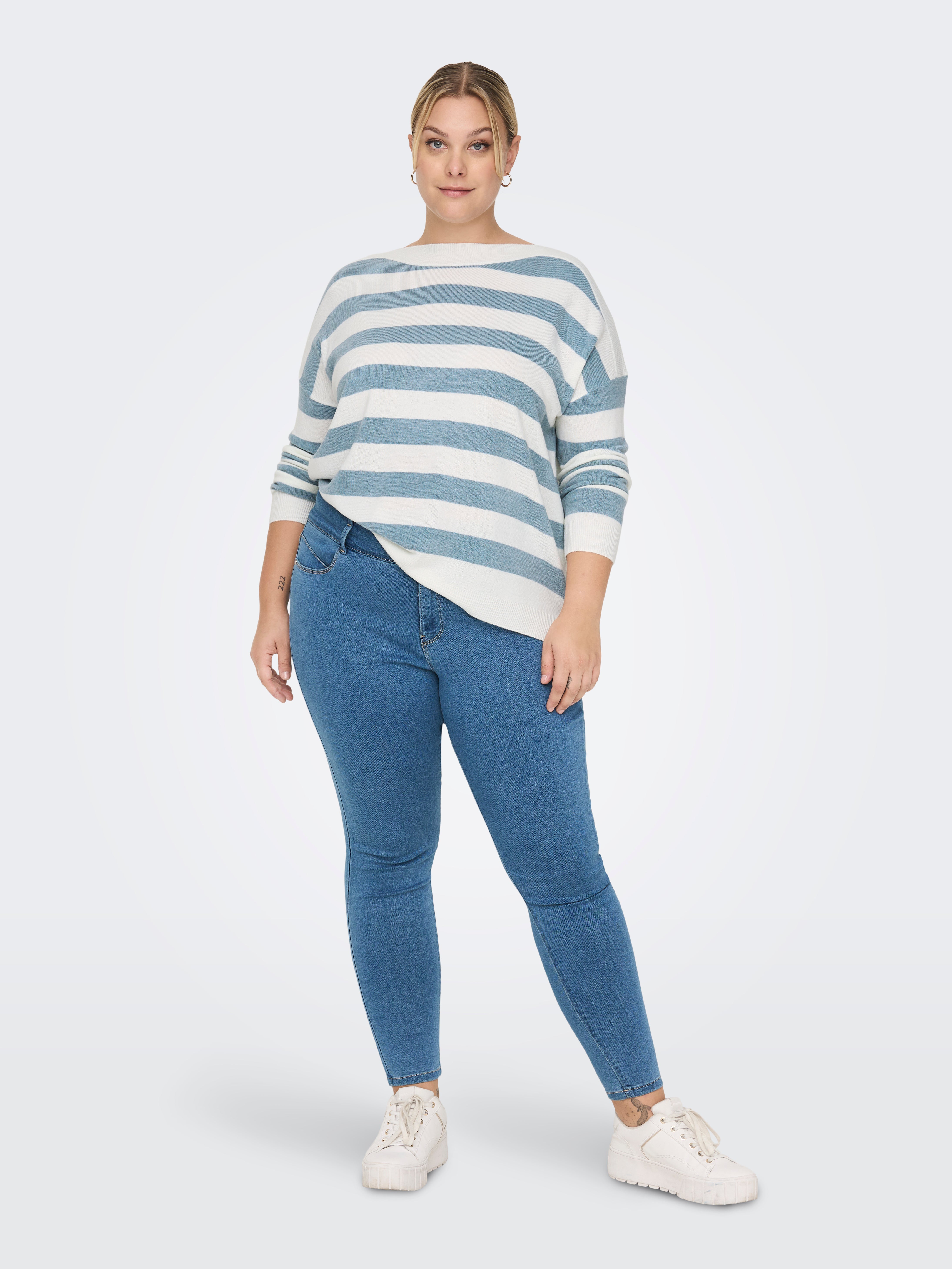 CARAMALIA Gestricktes Oberteil Blue Blizzard