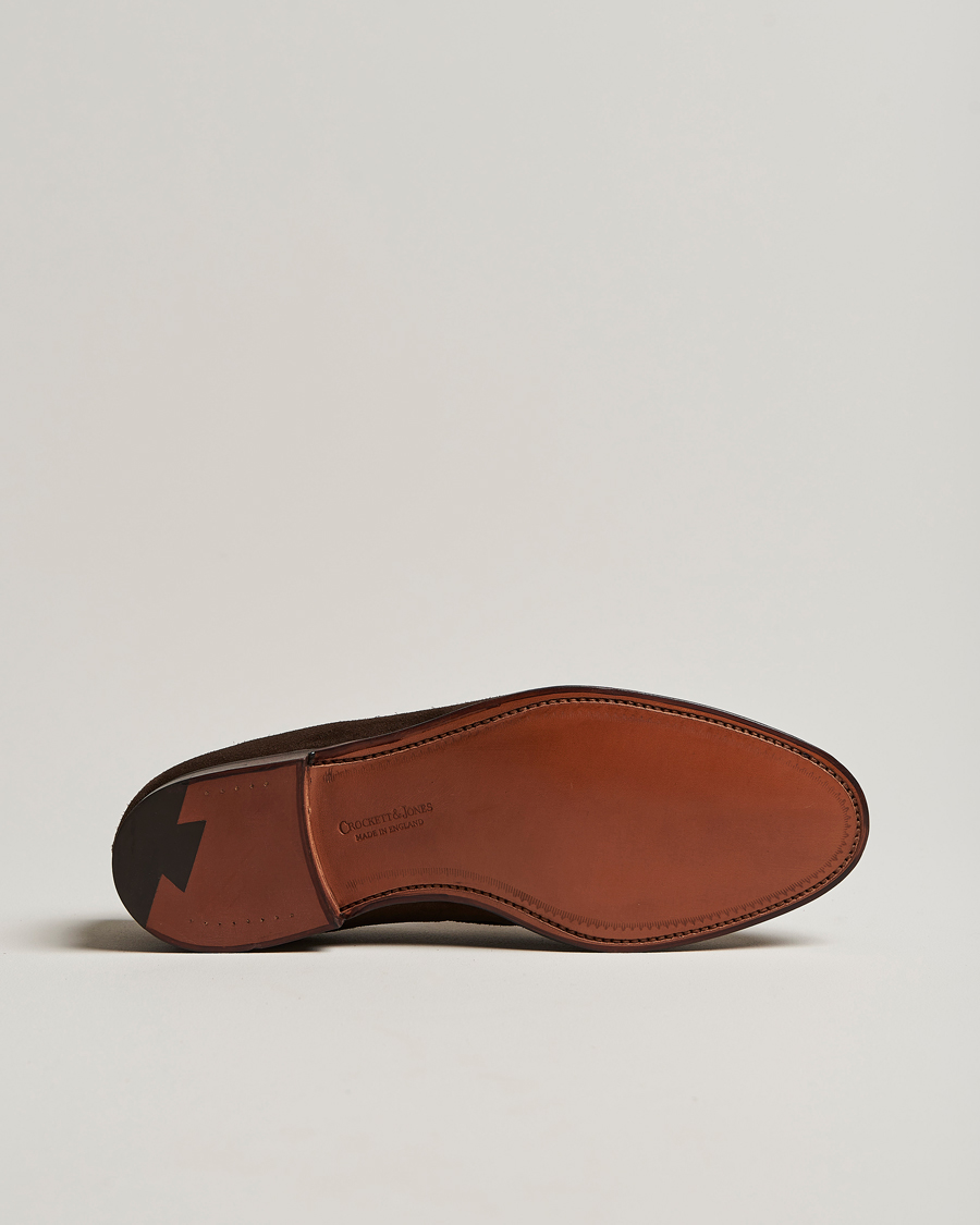 Crockett & Jones Cavendish Tassel Loafer Dark Brown Suede