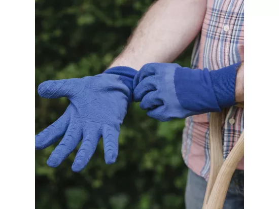 Gants de jardinage latex polyvalents All around Bleu - taille L