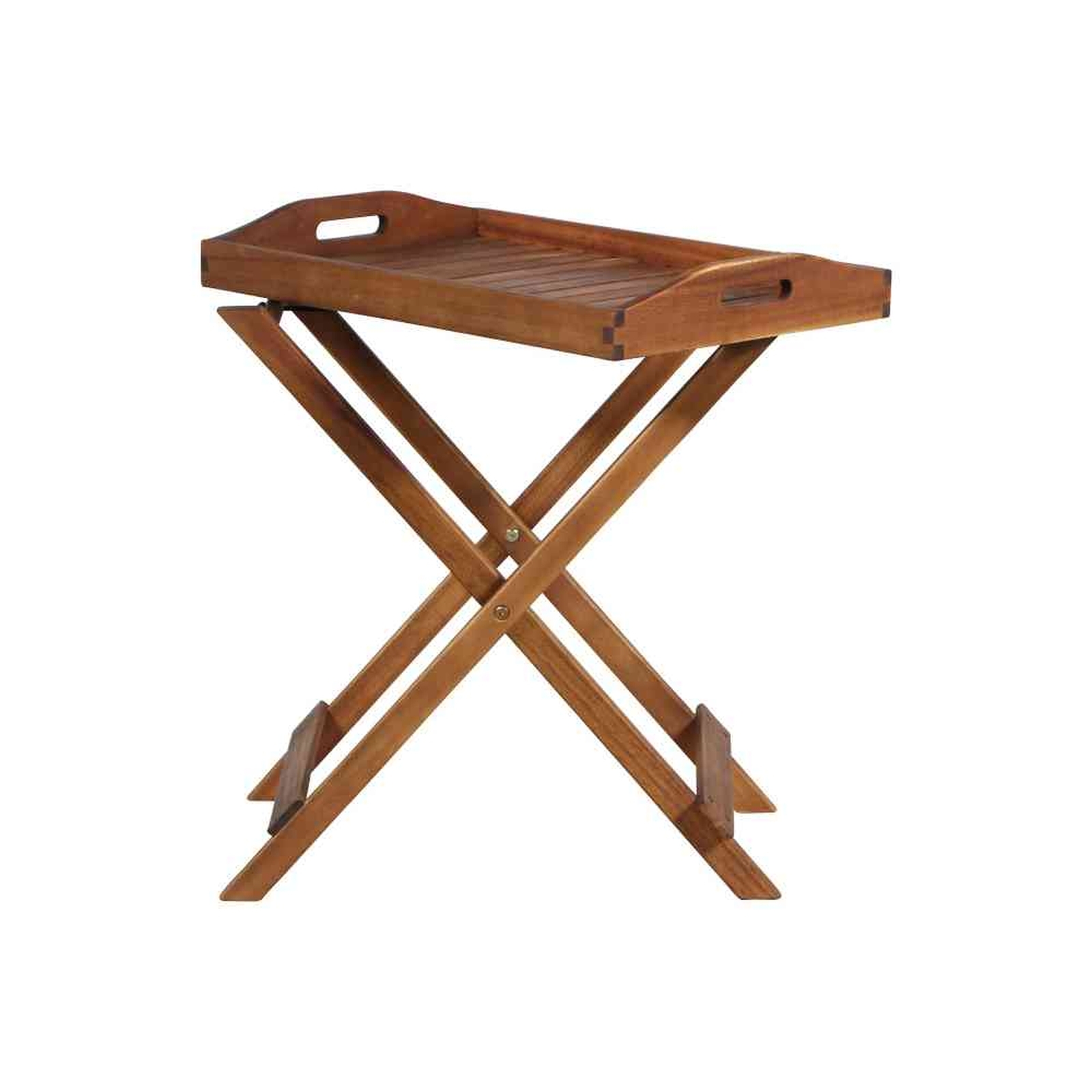 Tabletttisch ASTORIA - braun - Akazie - 60x40 cm