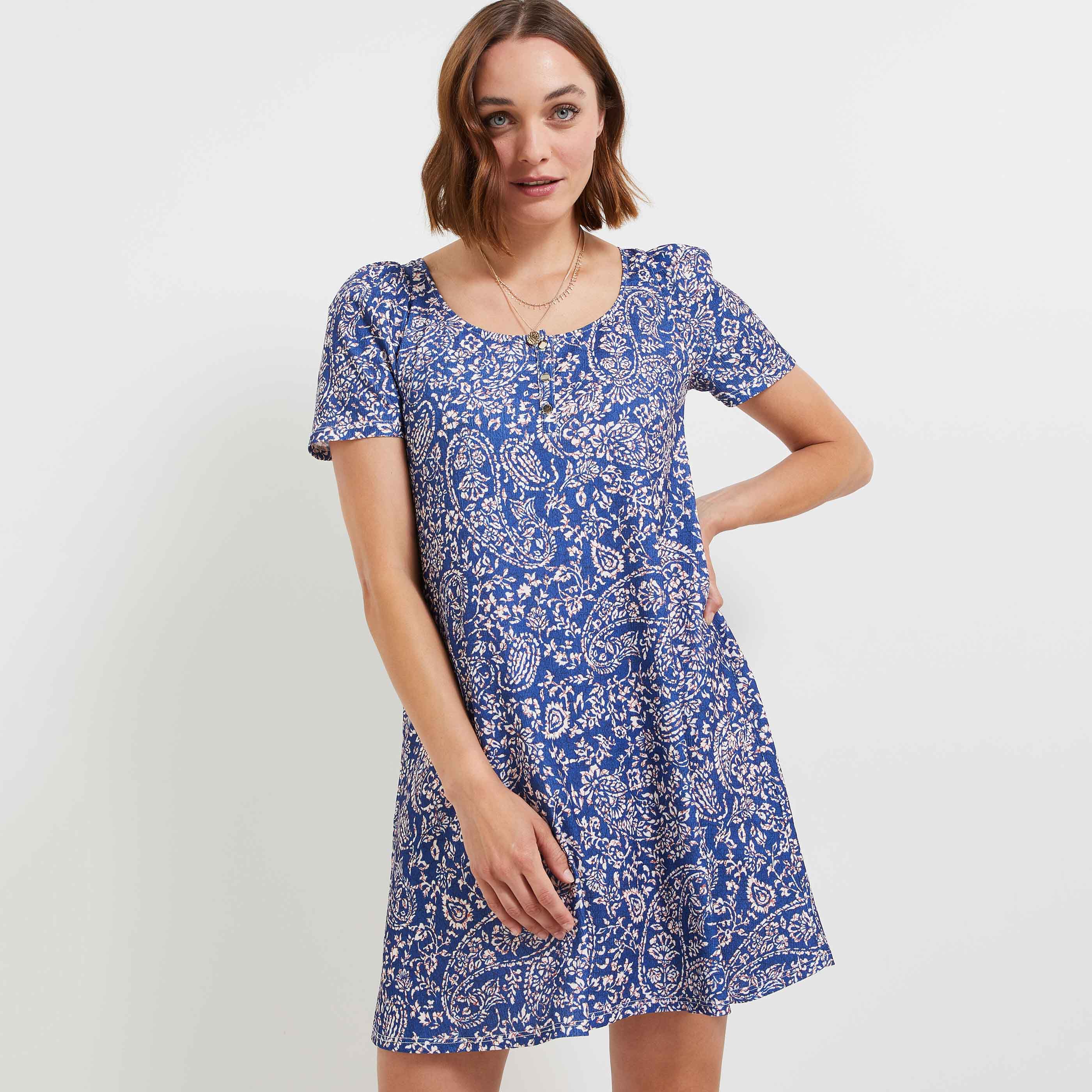 Robe courte femme - BLEU