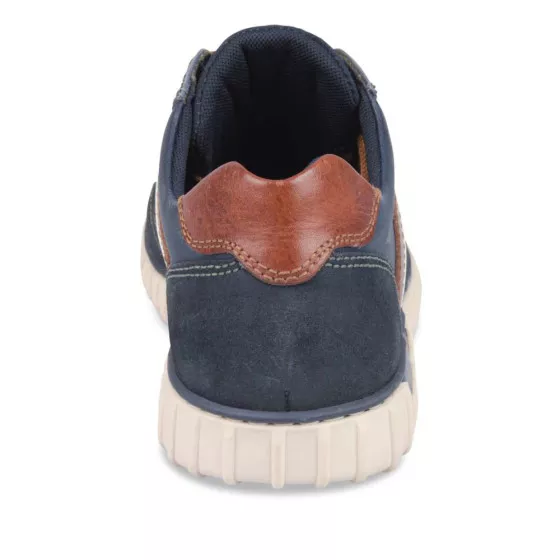 Derbies MARINE DENIM SIDE CUIR