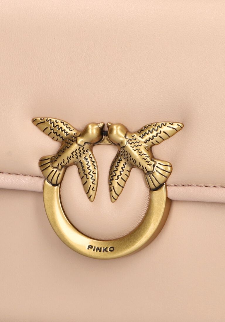 roze pinko schoudertas love box bag