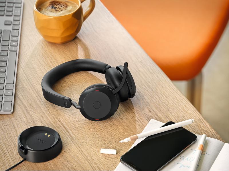 Jabra Headset Evolve2 75 Duo MS Schwarz, USB-C, inkl. Lades Erstklassige Soundtechnik für branchenweit führende Sprachqualität