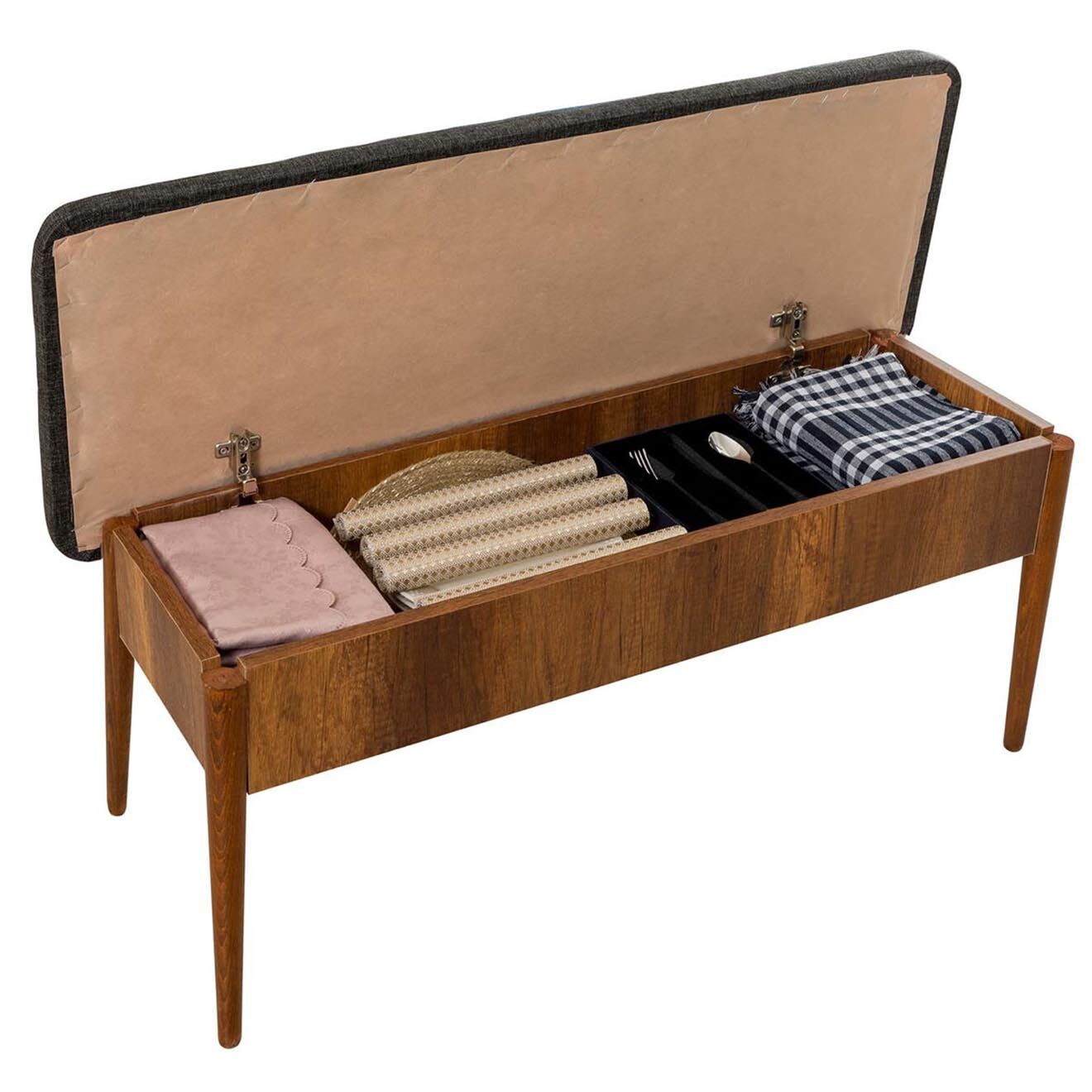 Homitis Ensemble Table + 2 Chaises + 1 Banc Vina 1053 beige/anthracite