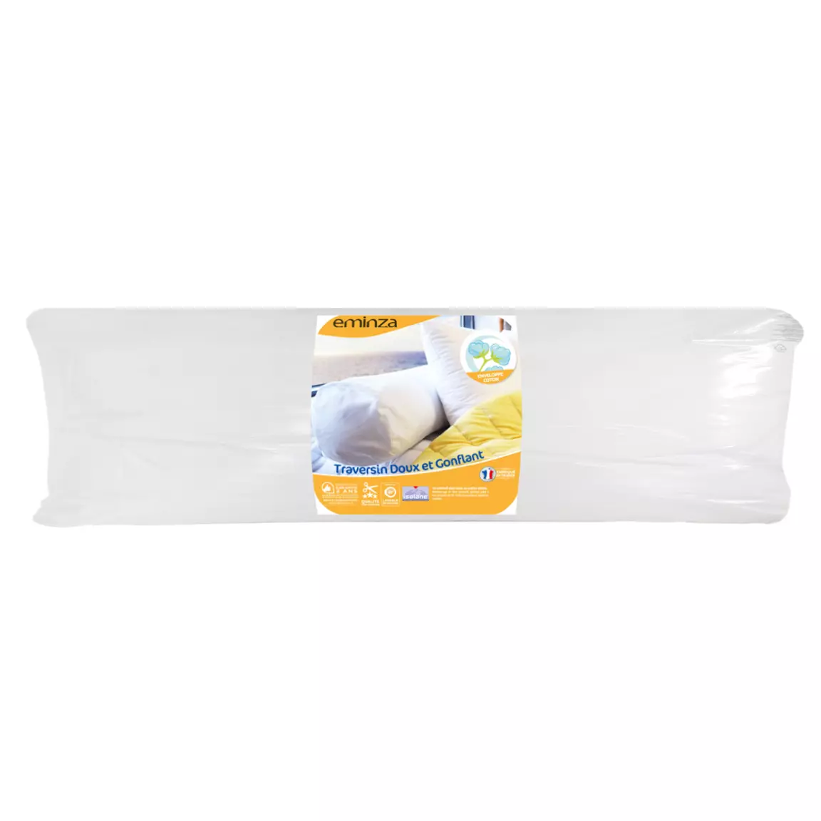 Traversin moelleux (140 x 23 cm) Doux et gonflant Blanc
