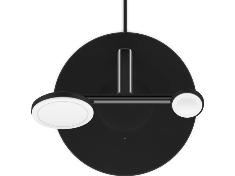 Belkin BoostCharge Pro - Trådløs opladningsstander - med MagSafe   AC-strømadapter - 15 Watt - Fast Charge - sort