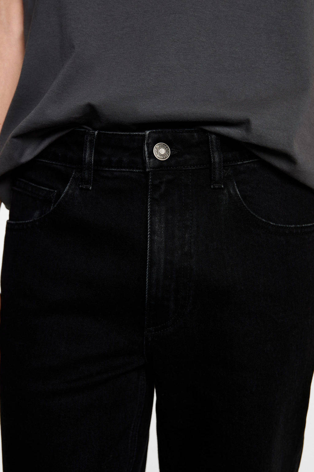 MANGO TEEN tapered fit jeans zwart
