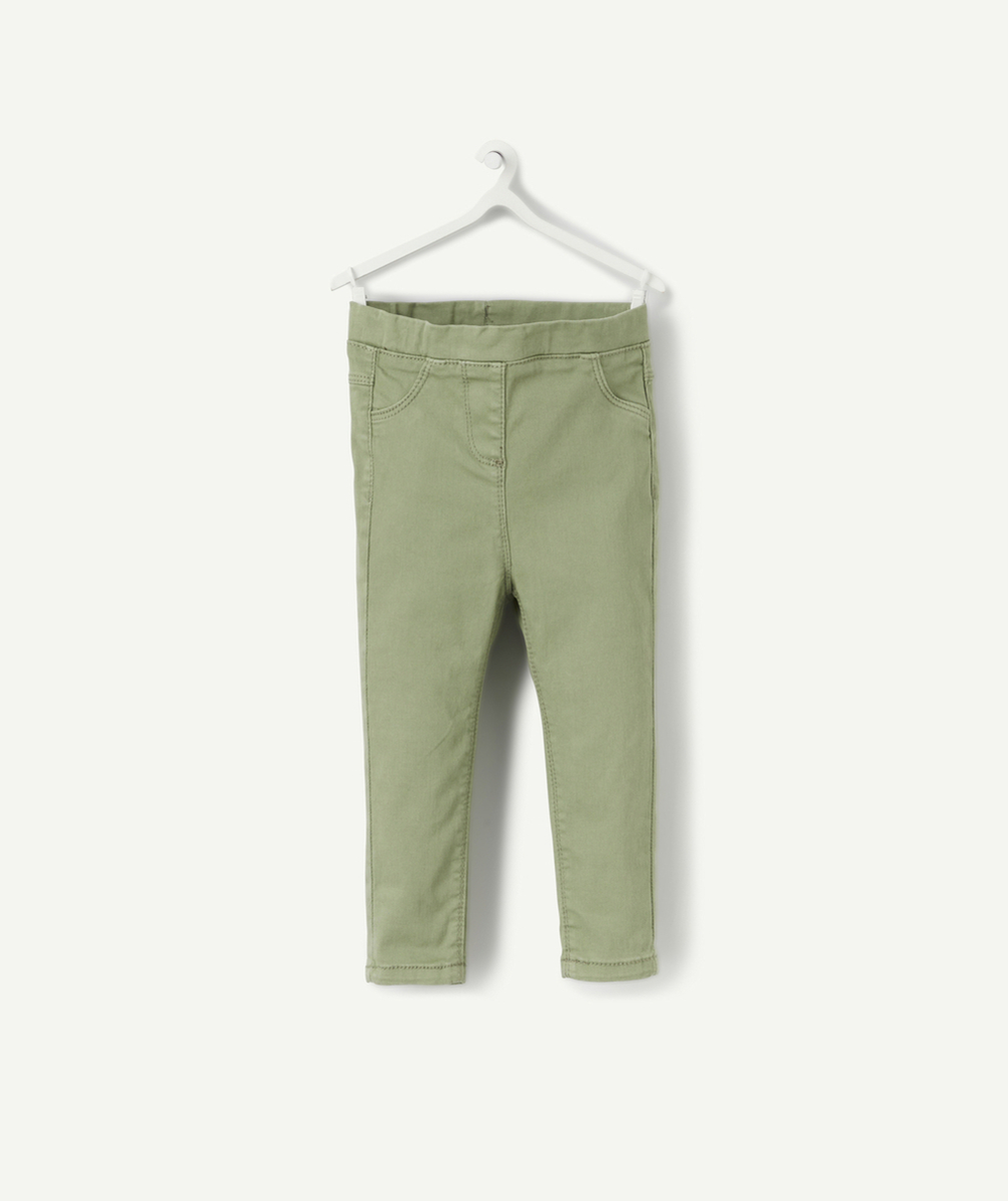 PANTALON TREGGING VERT BÉBÉ FILLE