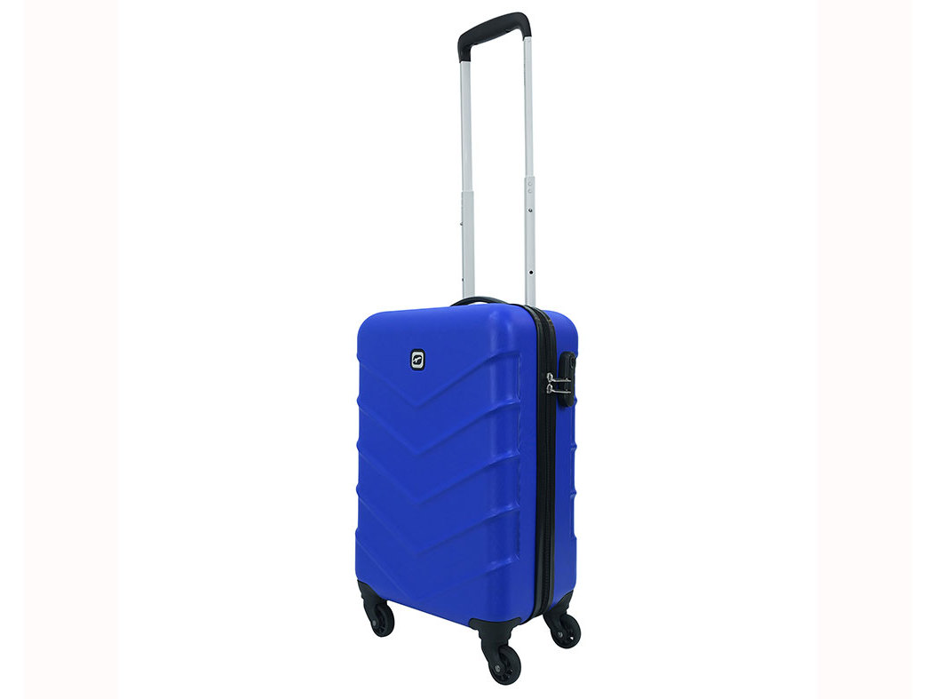 MALA DE CABINE RÍGIDA AIRPORT AZUL 4 RODAS 55CM