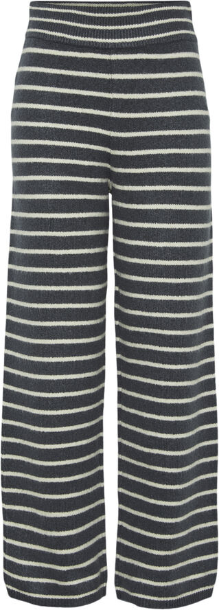Pieces PCPENNA MW STRAIGHT KNIT PANTS BC Ombre blue/whitecap gray