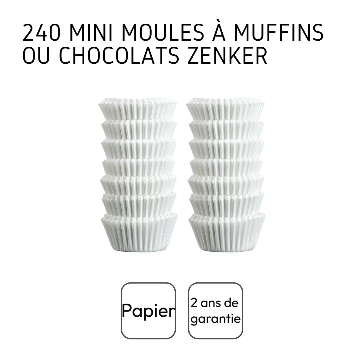 Lot de 240 moules à muffins en papier 3 cm Smart Pastry Zenker