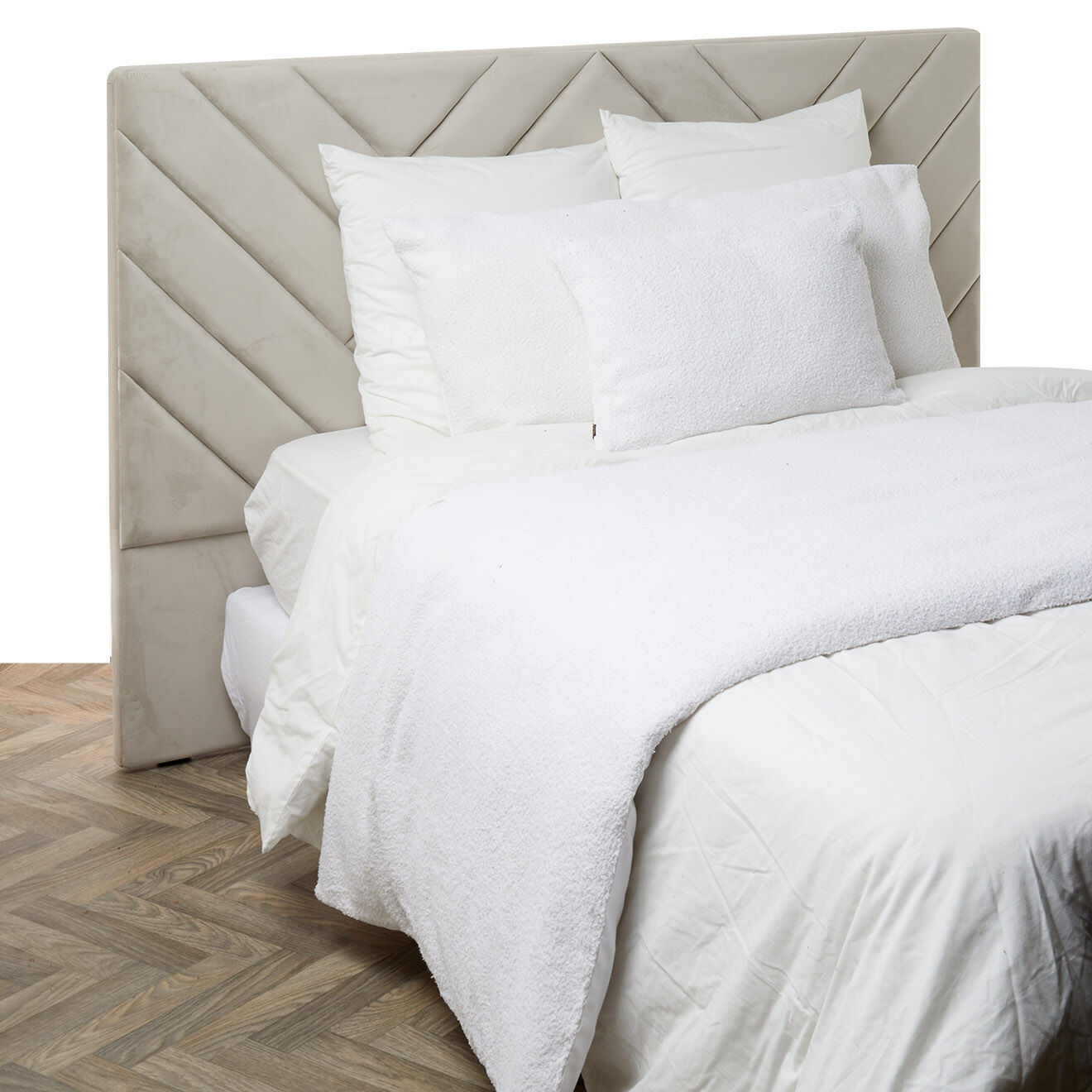 Haomy Housse de coussin bouclette Erode blanche - 40x60 cm
