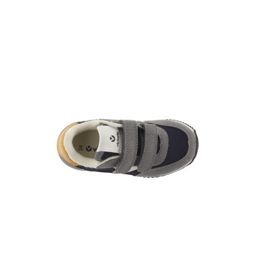 Tênis infantil Victoria Astro em nylon com detalhes multicoloridos e fechamento duplo em velcro.