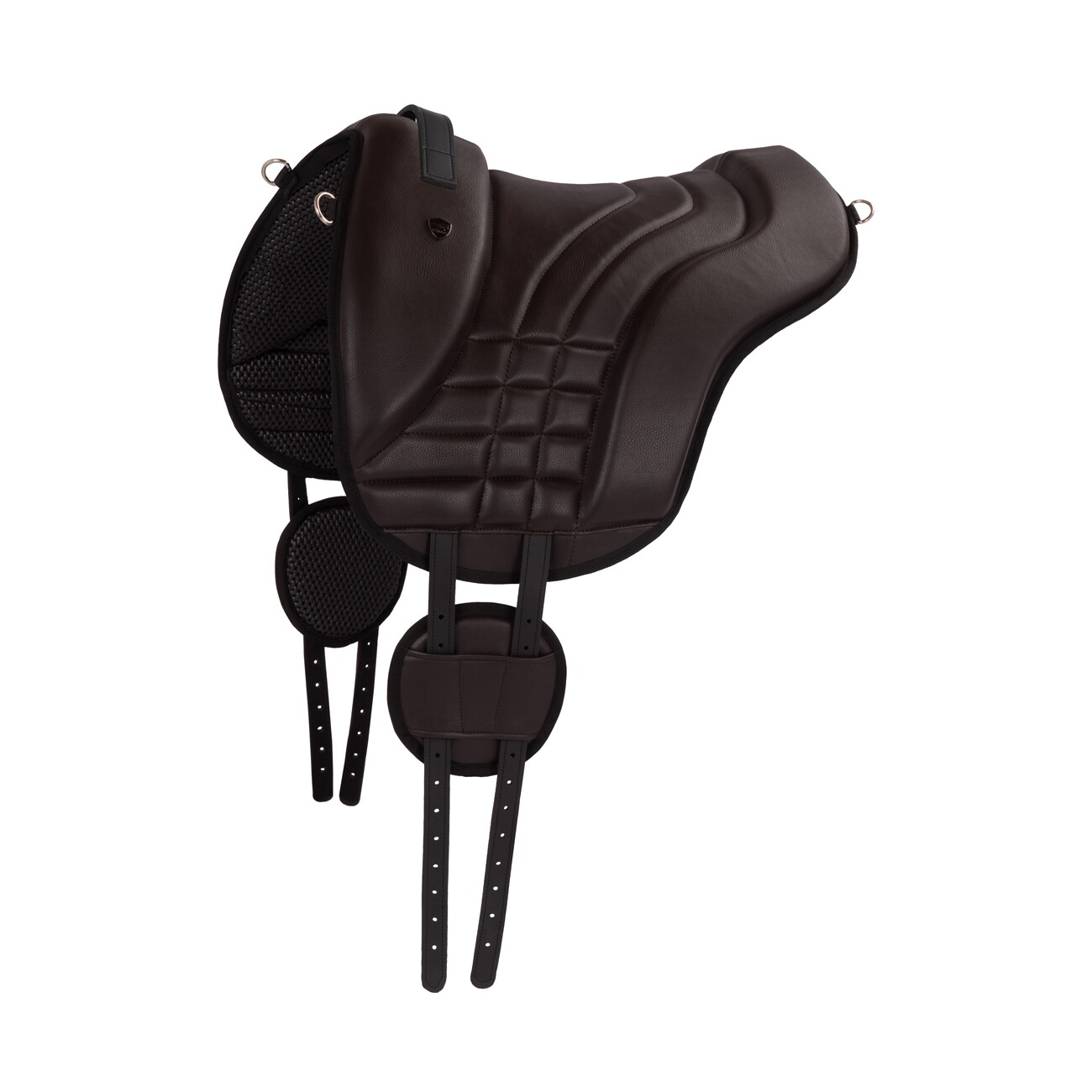 Equinate Reitpad Stella aus verziertem Kunstleder braun S