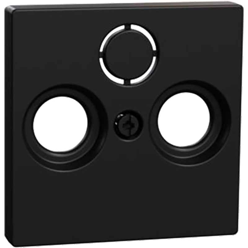 Schneider Electric Systeem-M centraalplaat radio/tv Mat zwart