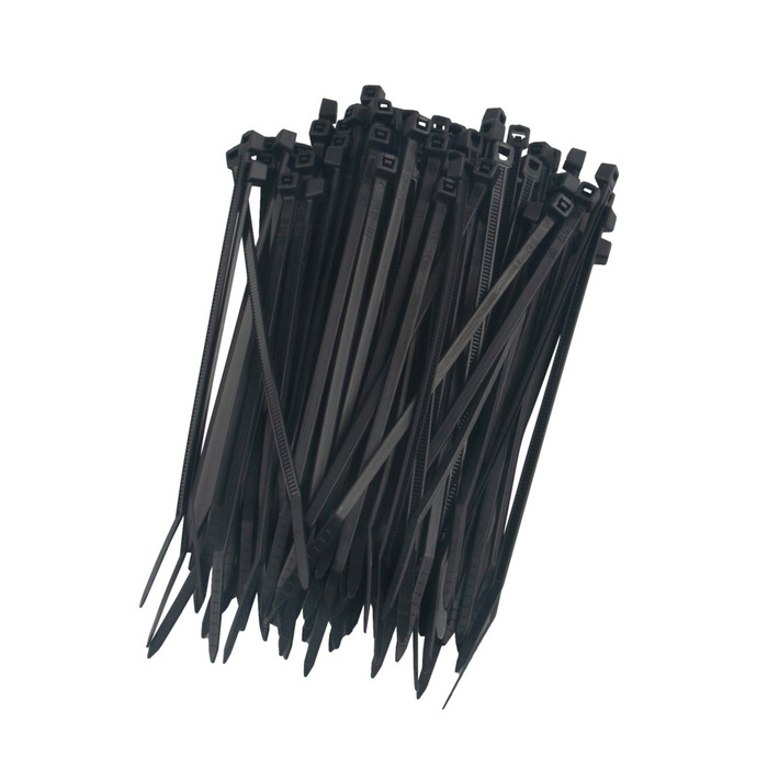 Kabelstrips 100 mm sort 100 stk. - Elworks