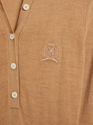Suéter de lã Crest Slim de manga comprida