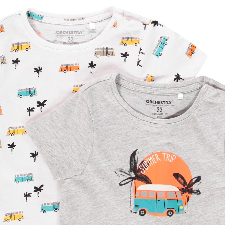 Orchestra  Gris clair - 3 mois - T-shirt, polo, sous pull - Bébé garçon - Orchestra - Gris clair
