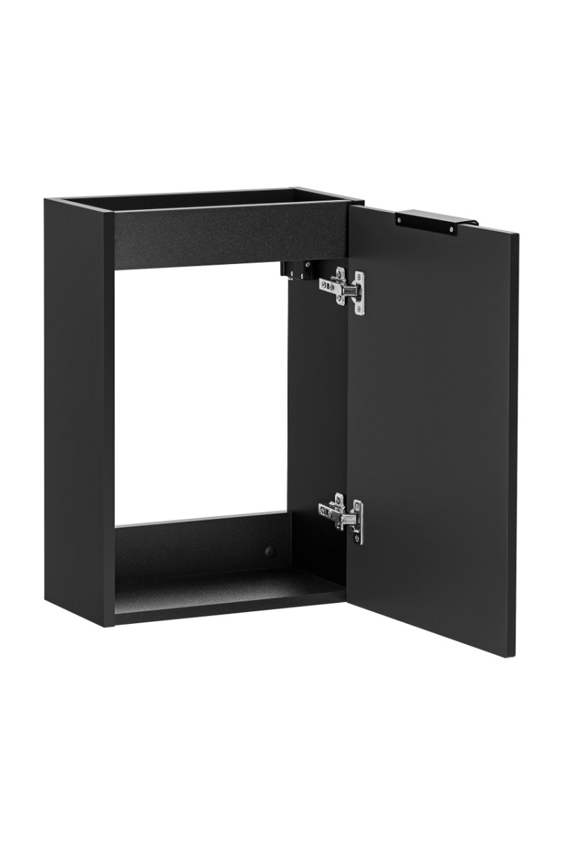 Comad Adele Black fonteinkast met ribbelfront 40x20cm zwart