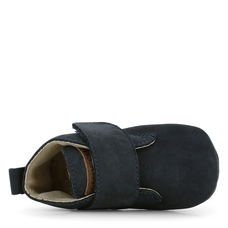 Shoesme Newborn donkerblauw slofje klittenband  | Jongens schoenen
