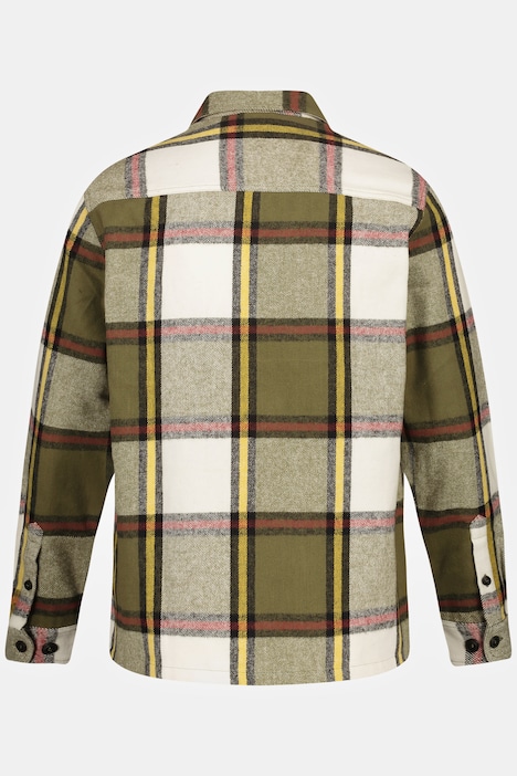 STHUGE Overshirt, Karoflanell, Langarm, Kentkragen, bis 8 XL