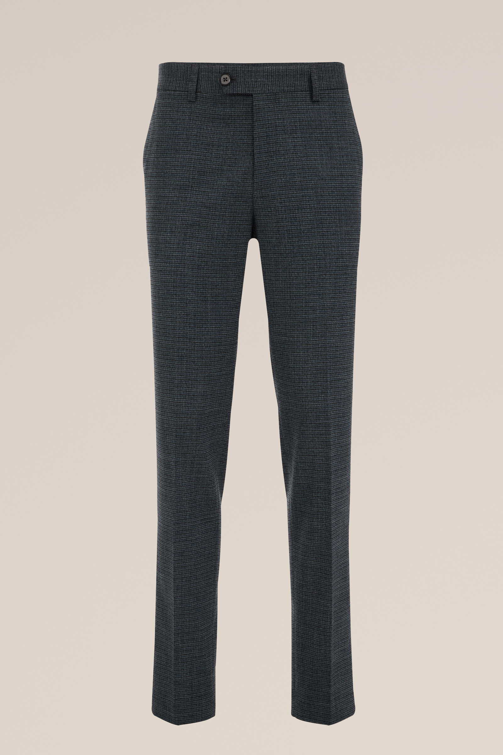 slim fit pantalon met dessin WE Fashion Donkergrijs
