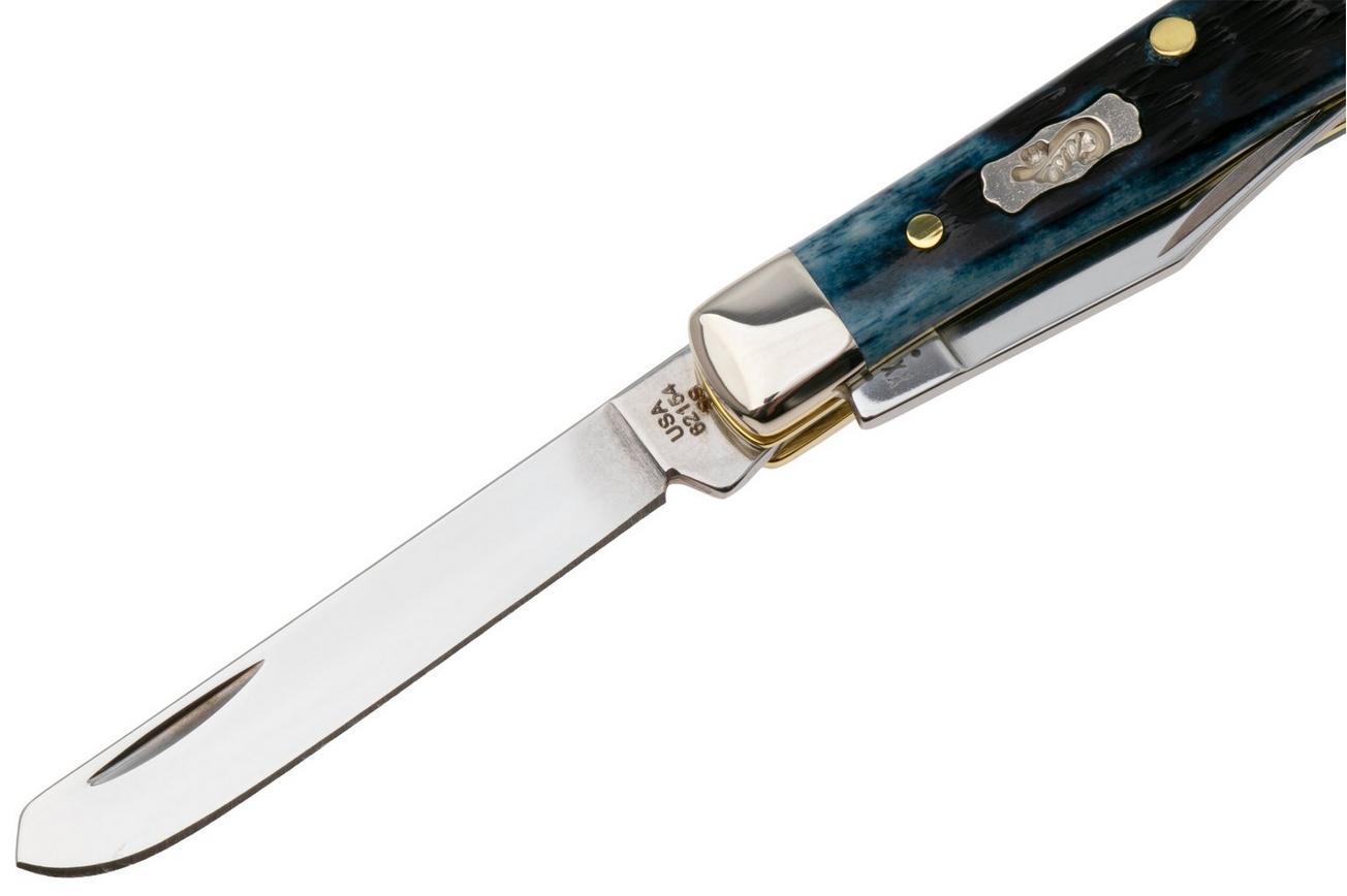 Case Pocket Tiny Trapper, Worn Mediterranean Blue Bone, Peach Seed Jig 51862, 62154 SS zakmes