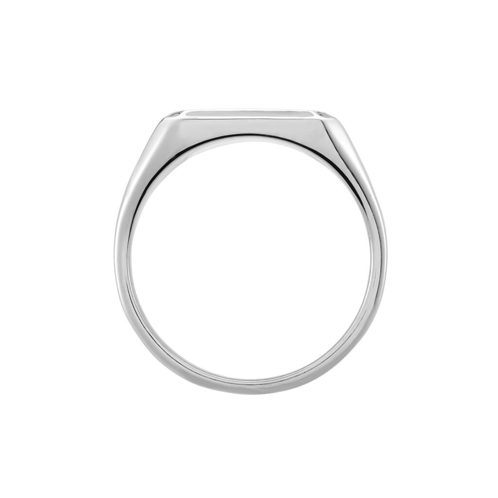 Chevalière Manny Argent Blanc
