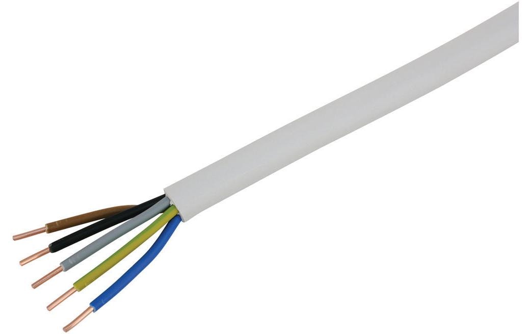 Installationskabel TT 5x 2.5 mm2 33 m Weiss<br>TT-Installationskabel