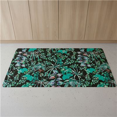 Tapis vinyle motif végétal