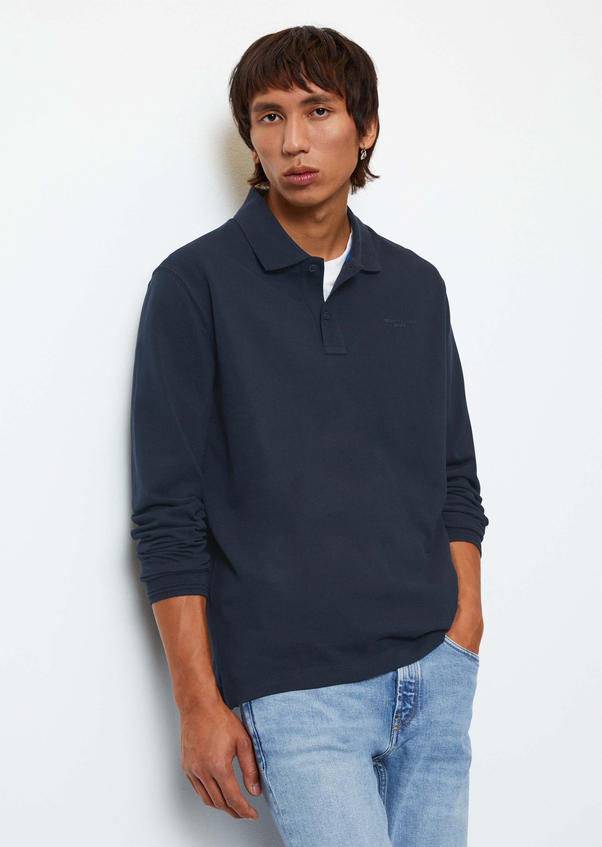 Langarm-Poloshirt Piqué regular aus Organic Cotton