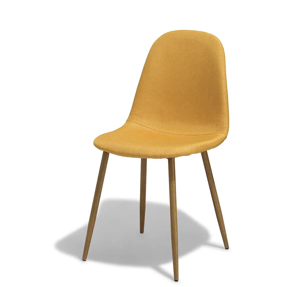 Chaise Gaby jaune moutarde x 2