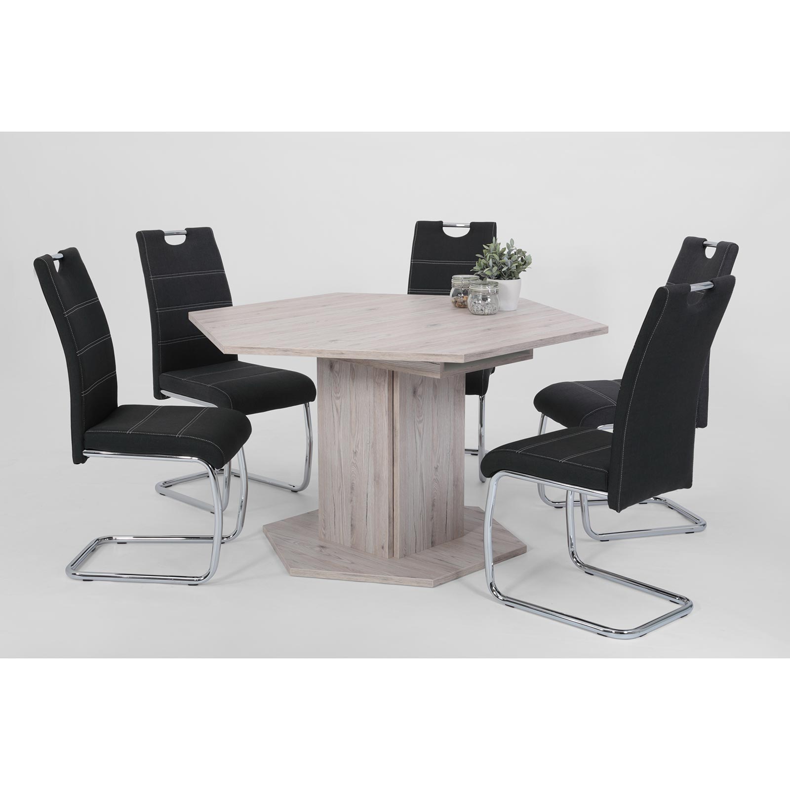 Schwingstuhl - anthrazit - Webstoff