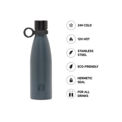 Legami Hot & Cold - Gourde bouteille thermique - noir - 500 ml