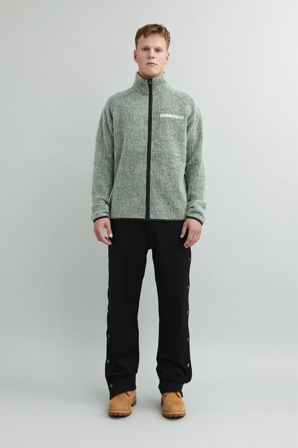 Barfod Janitor'' Double Layer Zip Cardiga Celadon tint