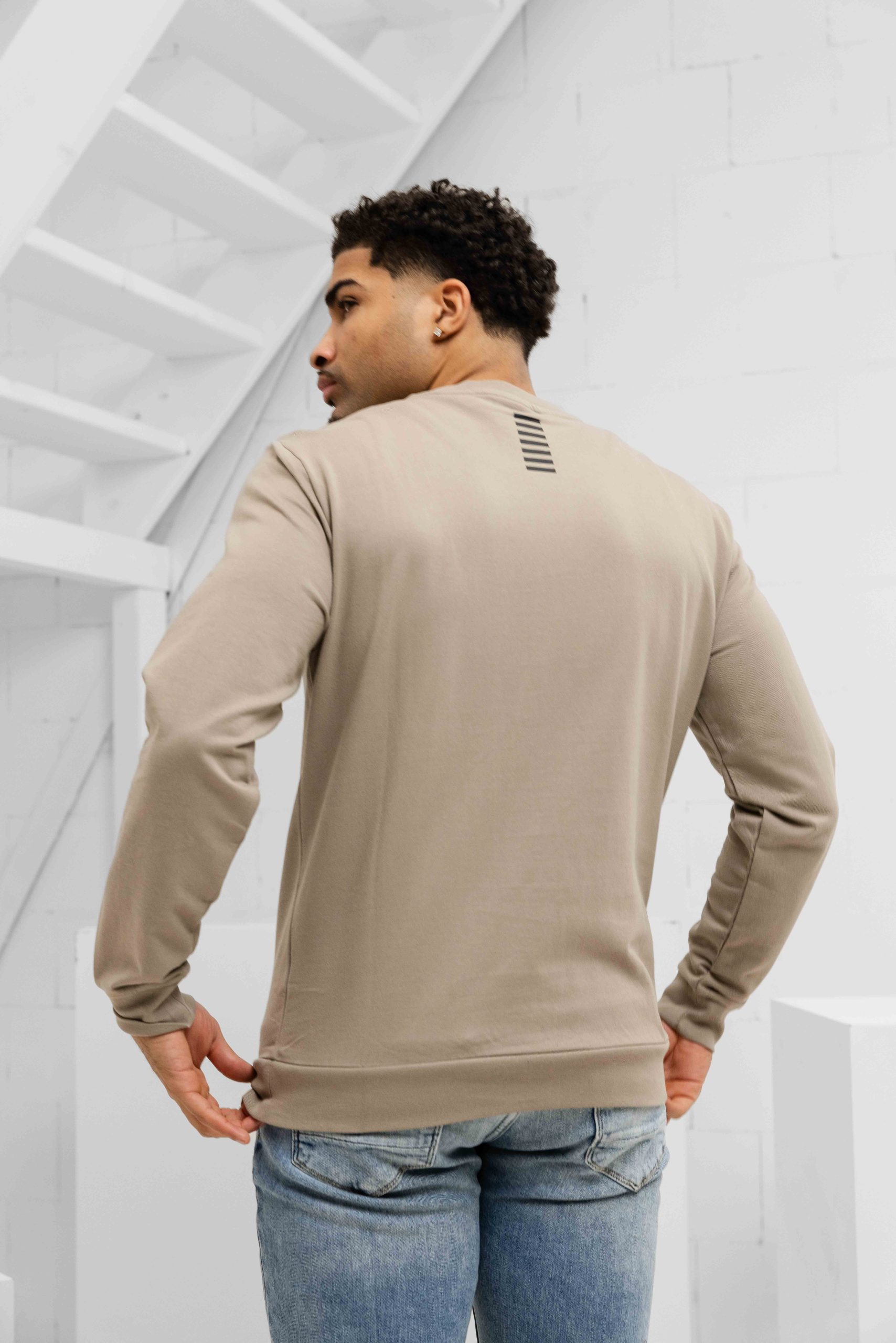 EA7 Emporio Armani 8NPM30 Sweater Heren Beige