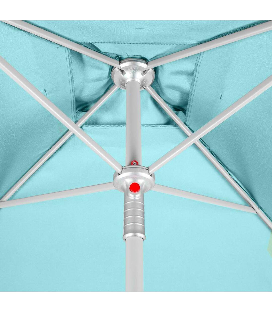 Parasol droit carré Anzio - L. 200 x l. 200 cm - Bleu émeraude